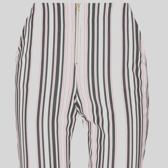 NWT $125 SPACE STYLE CONCEPT ITALY Trousers Sz IT 42 or 28 US Striped  Portugal - Picture 3 of 10